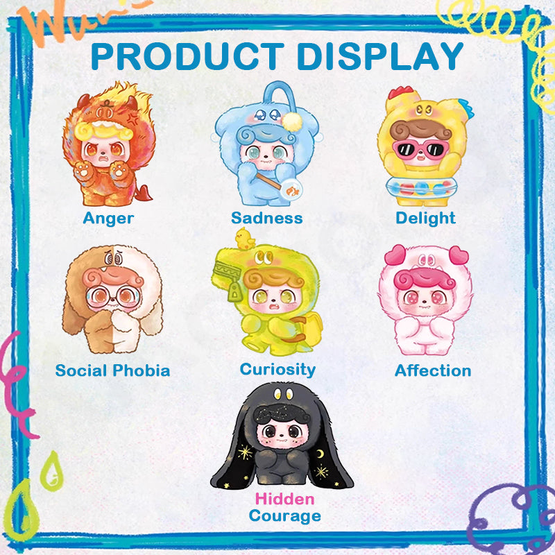 Q KID Emotional Harry/Hairy Monsters Series Blind Box