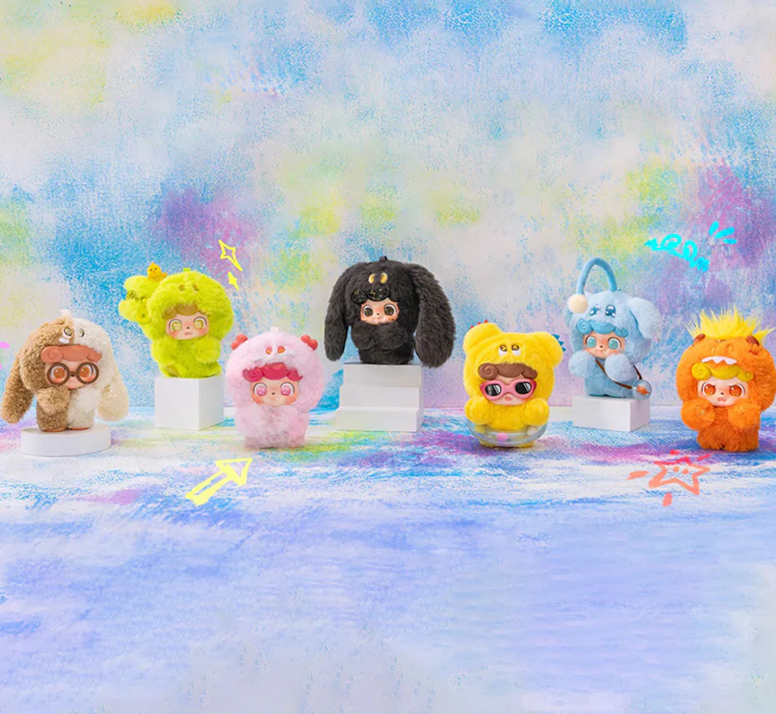 Q KID Emotional Harry/Hairy Monsters Series Blind Box